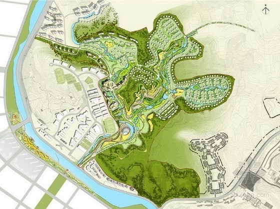 康养小镇规划方案资料下载-[四川]休闲养生湿地公园生态旅游度假区规划方案