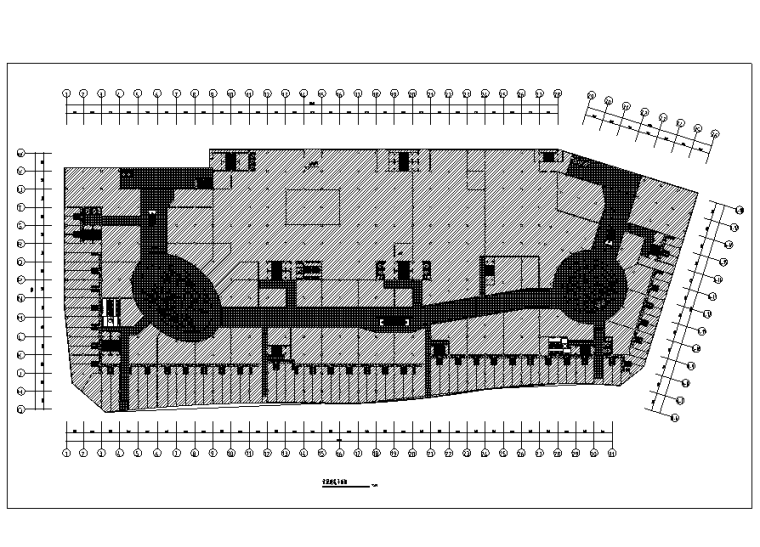 [广东]知名地产商业购物中心设计施工图（附方案文本）-首层地花平面图