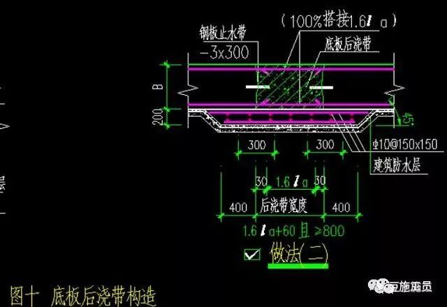 一文看懂，止水钢板转角处如何做？后浇带如何做？_4