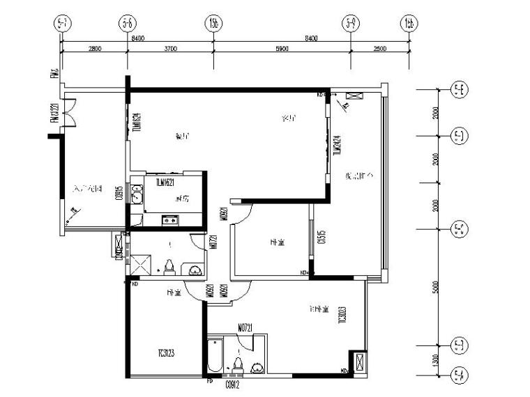 餐桌装修施工图资料下载-现代简约风格三居室设计施工图（含实景图）