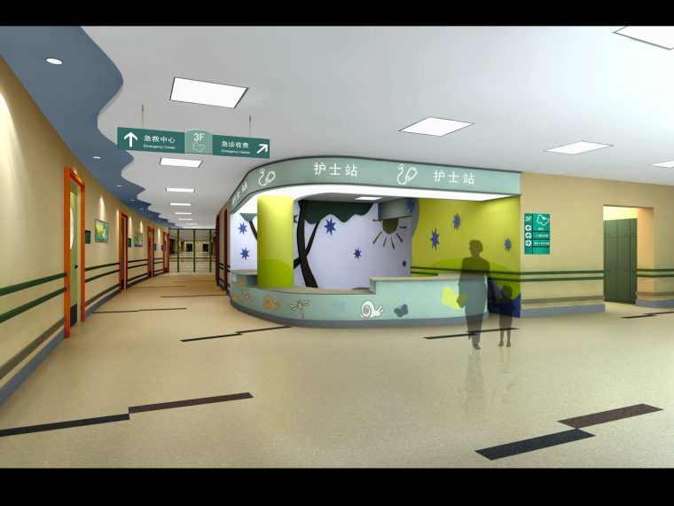 室内成套设计效果图资料下载-医院设计效果图