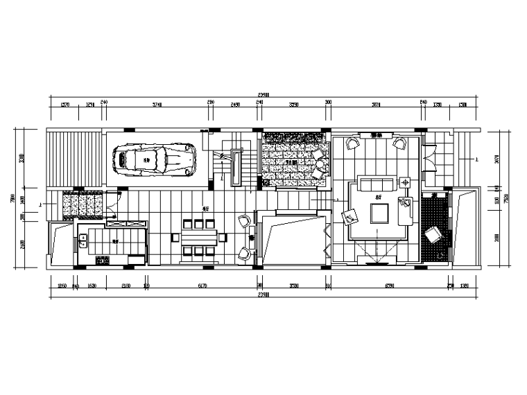 复式中式风格家装效果图资料下载-现代中式风格别墅设计CAD施工图（含效果图）
