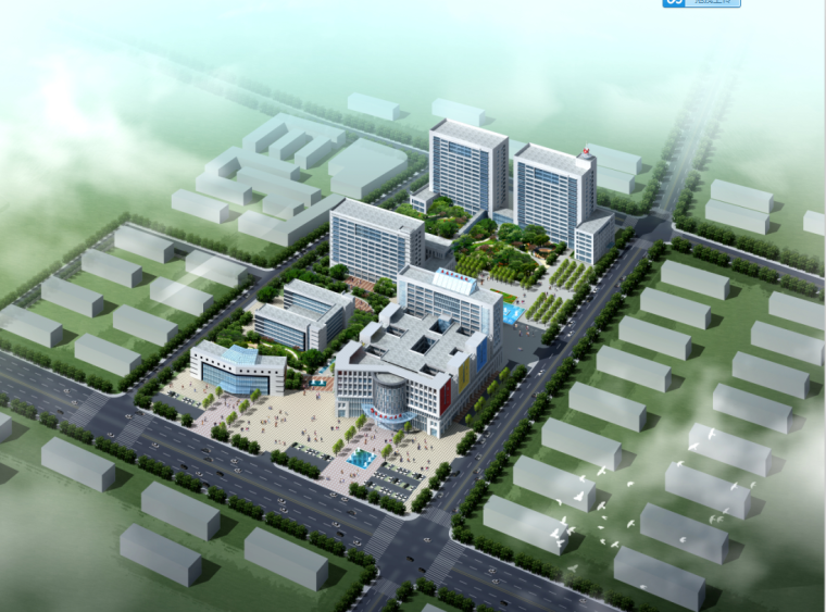 中式小镇建筑设计方案su资料下载-[合集]7套医疗建筑设计方案文本（CAD+SU+文本）