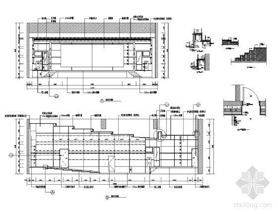 室内报告厅舞台施工方案资料下载-报告厅墙面装饰详图Ⅰ