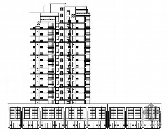 临街高层商住楼资料下载-[衢州市]某十八层商住楼建筑施工图