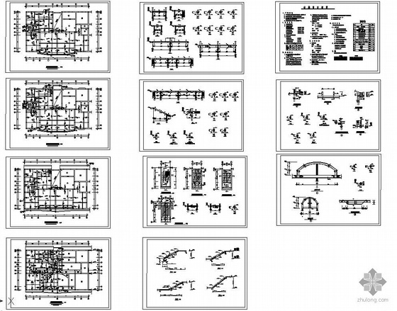 六棱砖铺砌护坡资料下载-某六层砖混住宅结构图