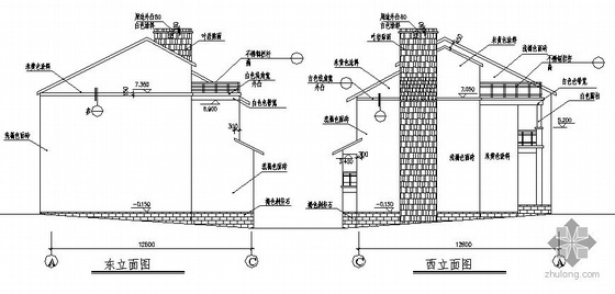 [青岛市]某六户联排别墅建筑施工图设计-2