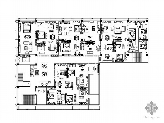 室内cad家具素材资料下载-[湖南]某商场品牌家具卖场施工图