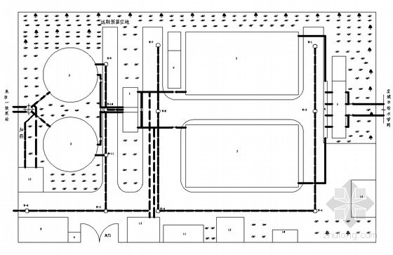 给水水厂平面布置图资料下载-[学士]中山市给水工程扩初设计（毕业设计）