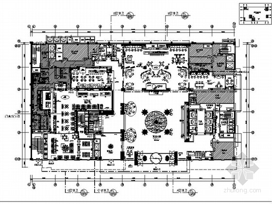 CAD五星级大堂平面图资料下载-[湖北]五星级品牌假日大酒店大堂装修施工图（含效果）