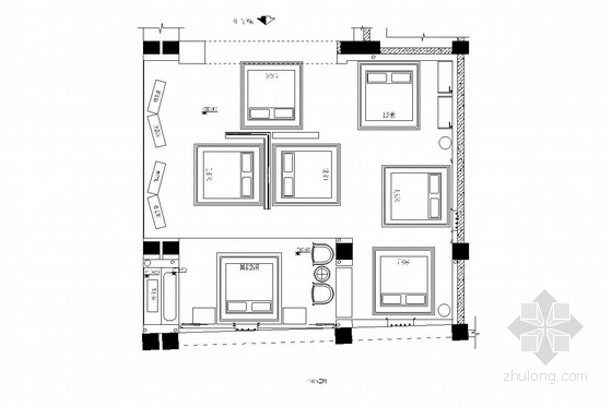 展示店施工图资料下载-[福建]家居体验馆内部床垫展示店内施工图