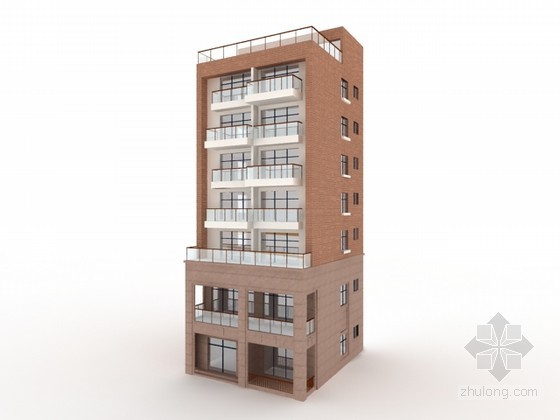 3层独栋私人住宅资料下载-独栋住宅楼3d模型下载