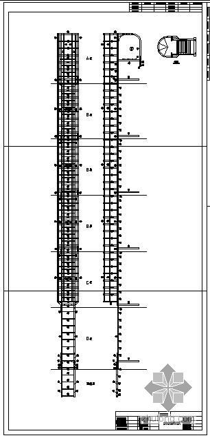 钢爬梯节点图资料下载-某高跨室外爬梯节点构造详图