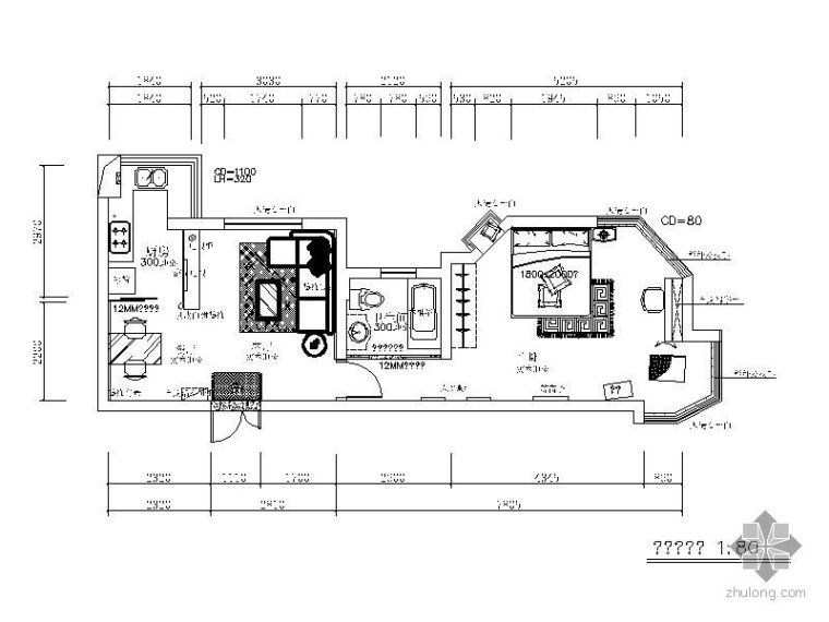 小户型一居室装修图资料下载-精致一居室装修图(含实景)