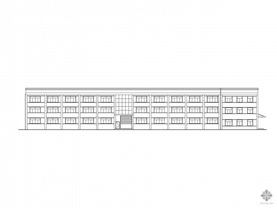 三层建筑基础cad施工图资料下载-某三层厂房建筑施工图