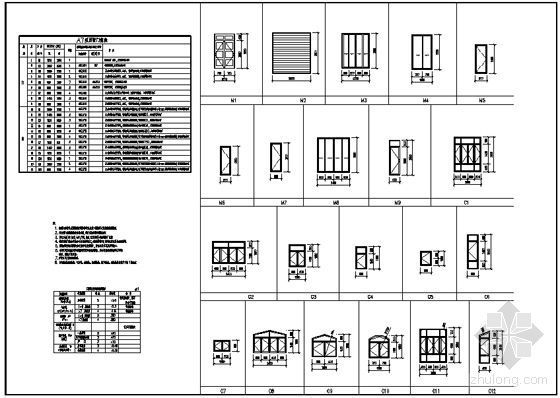 [东莞市]某豪园三期别墅区（A7型别墅）建筑结构水电施工图（含节能-JS-A7-09 门窗表及门窗详图