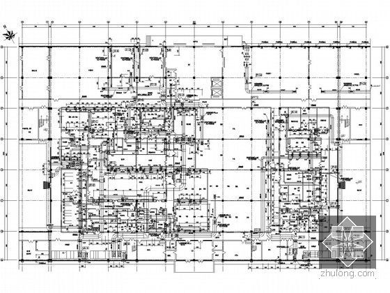 [四川]知名企业厂房净化除尘系统全套施工图(固、液制剂车间 提取车间)-空调回风、排风、排烟平面布置图