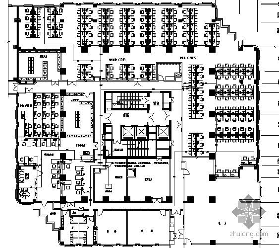 5层办公楼一层地下室资料下载-某办公楼一层综合布线施工图