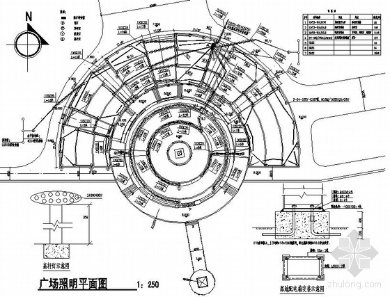 庭院景观照明资料下载-某广场景观照明图纸