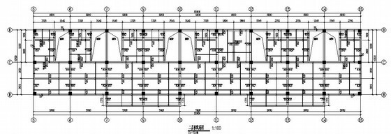 柱下独立基础CAD资料下载-框架结构综合服务中心楼结构施工图（三层 柱下独立基础）