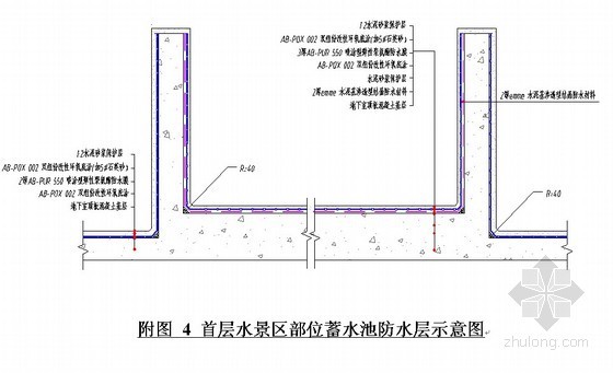 各类防水材料施工工艺资料下载-室外楼面、水景区、通风塔等部位防水施工工艺