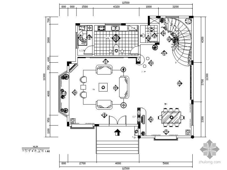 3层双栋的别墅施工图资料下载-某四层别墅施工图