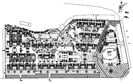 园林设计cad图未设计资料下载-白云花园小区园林设计平面图