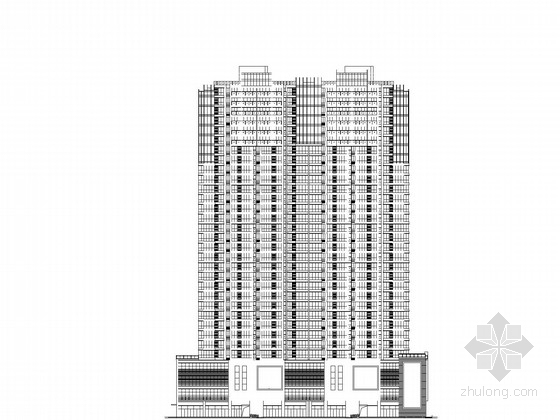 18层商住楼效果图资料下载-三十层现代风格商住楼建筑施工图