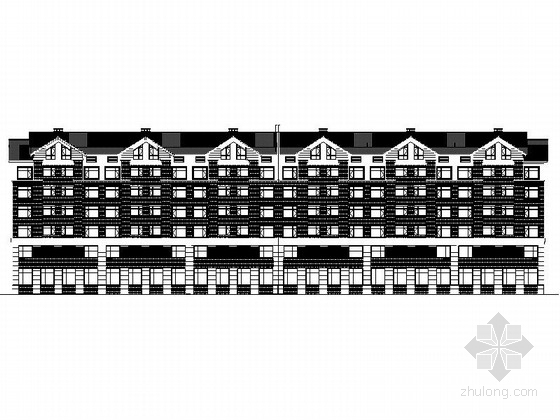 6层中式酒店施工图资料下载-[吉林]6层中式风格高档公寓设计施工图