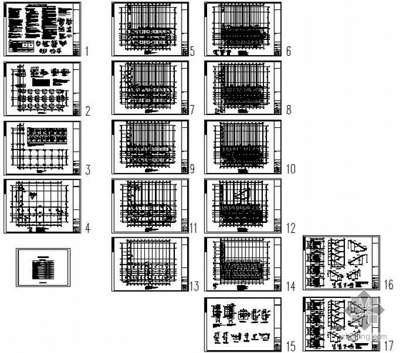 框架结构学校宿舍楼设计图资料下载-某学校餐厅宿舍楼结构设计图