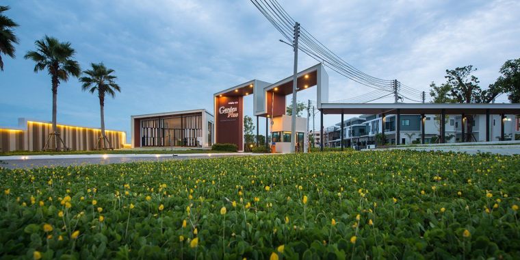 钢结构设计入口景观资料下载-泰国GardenPlus住宅入口景观