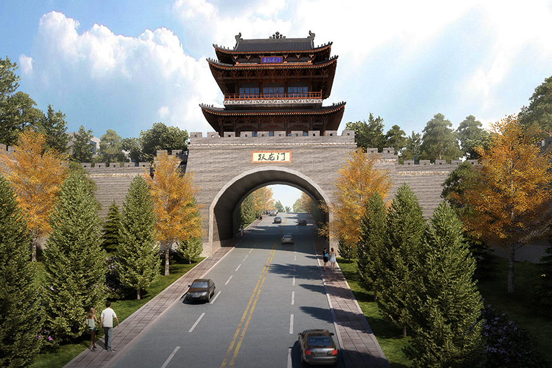 古建城门-建筑设计作品-筑龙建筑设计论坛