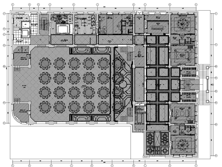 上海宝格丽酒店丨设计方案+施工图-总商会L1后勤地坪面图