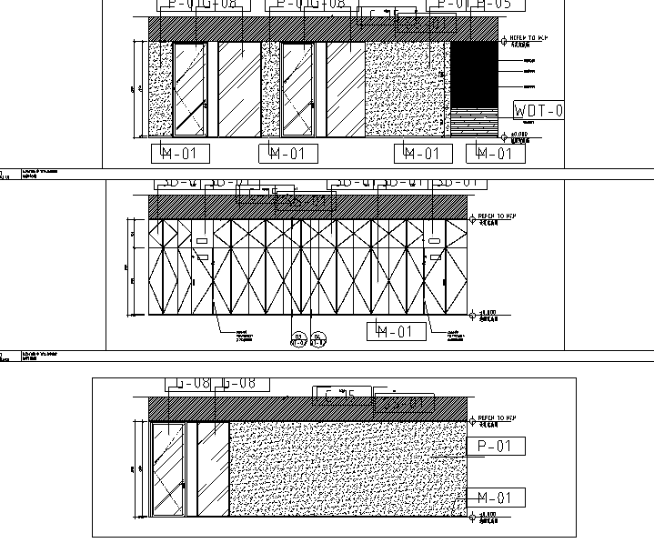 世邦机器科技集团办公空间设计施工图（附效果图）-立面图