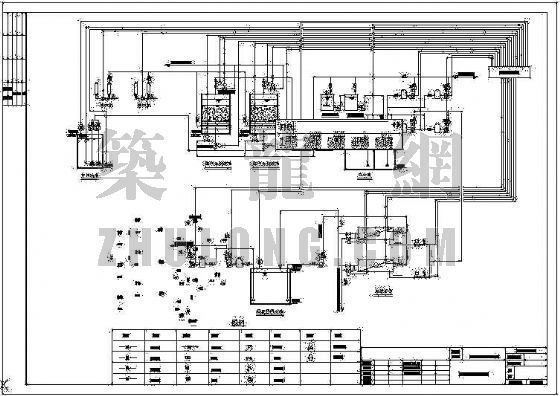 某生活污水处理方案资料下载-某小区生活污水处理及回用流程图