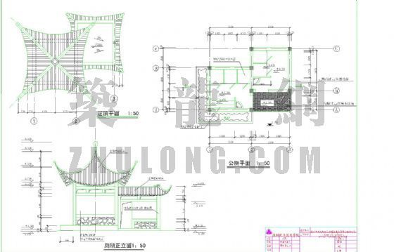 仿古建筑施工图CAD资料下载-仿古建筑中式厕所全套施工图