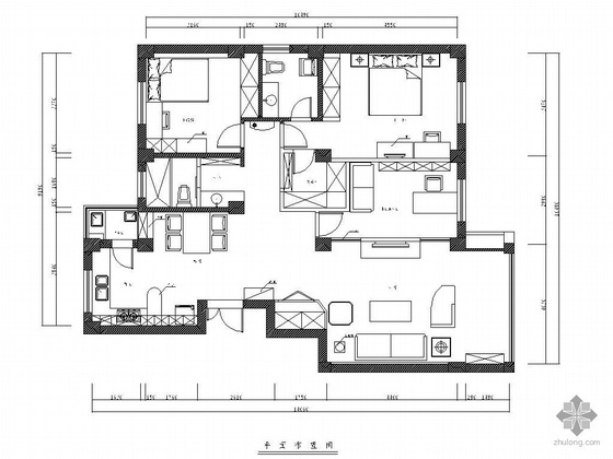 三室两厅方案全套资料下载-三室两厅装修方案图