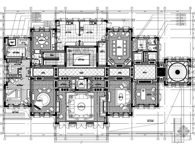 顶级别墅及顶级豪宅设计资料下载-[上海]顶级欧式奢华别墅施工图欣赏