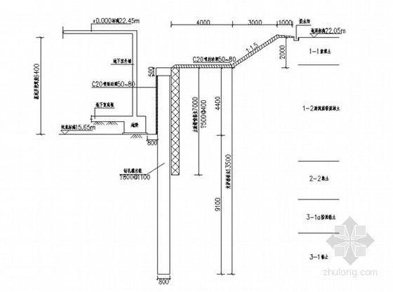 粉喷桩CAD资料下载-[湖北]福利院深基坑支护桩及粉喷桩支护施工方案
