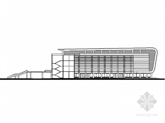 某档案馆CAD方案资料下载-[江苏]某五层档案馆建筑方案图