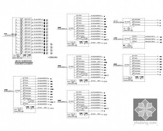 [上海]高层小区住宅建筑电气施工图纸（知名设计院）-配电箱系统图二