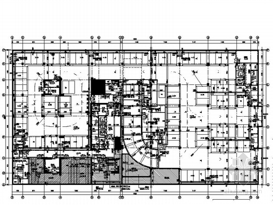 [江苏]25层现代风格行政办公楼单体建筑施工图（知名设计院）-25层现代风格行政办公楼单体建筑平面图