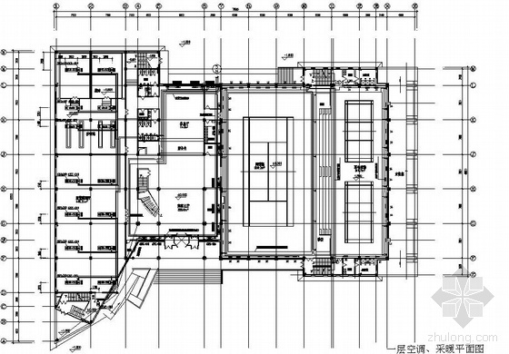 三层钢结构办公楼效果图资料下载-某三层办公楼空调采暖图