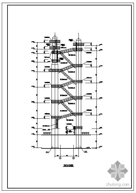 钢玻璃平台结构计算资料下载-某多层钢平台结构节点构造详图