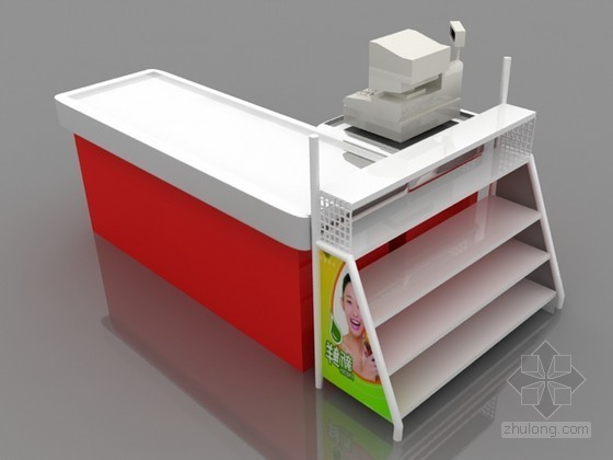 ccd收银台详图资料下载-收银台3d模型下载