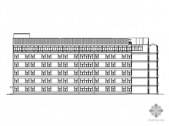 医院内科施工图资料下载-[湖南]某县人民医院六层住院楼建筑施工图（含效果图）