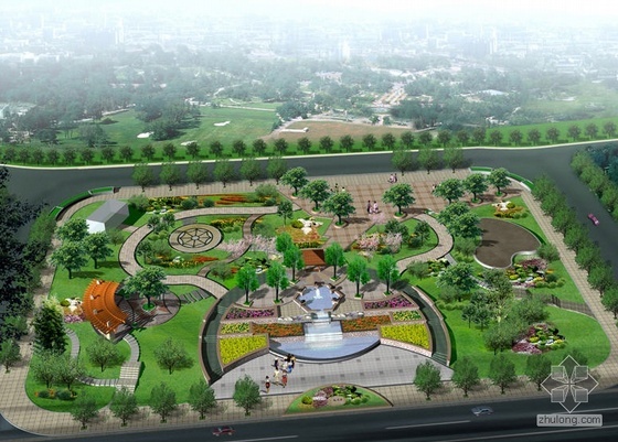 现代公园广场景观设计案例资料下载-小广场景观设计方案
