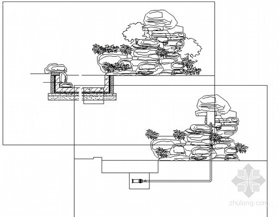 假山水池施工详图- 