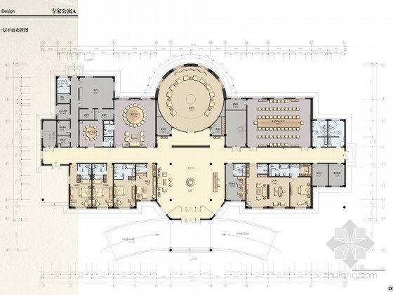 新古典餐饮空间资料下载-[哈尔滨]高贵雅致新古典主义风格工会技能交流基地设计方案图