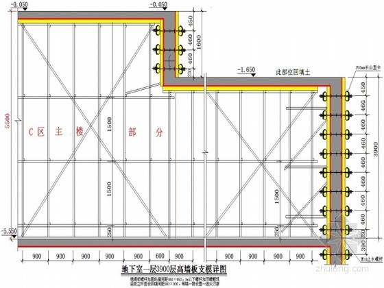 地下室外墙木胶合板模板资料下载-[江西]超高层办公楼地下室模板施工方案（散支散拆 木胶合板）